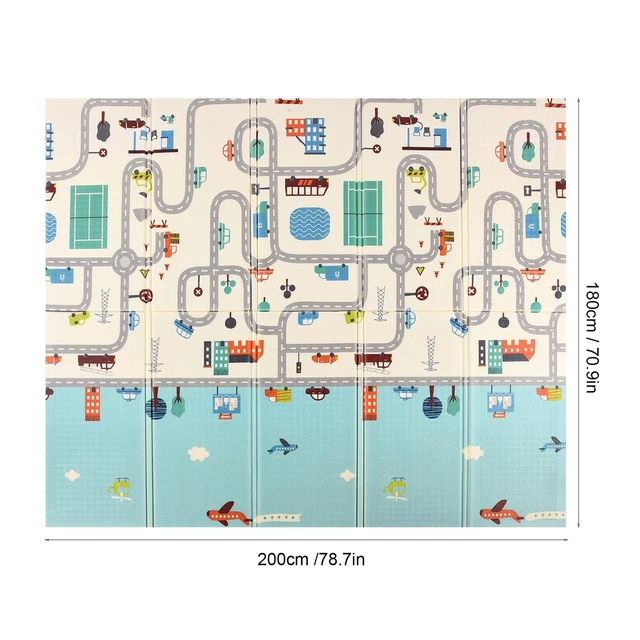 Waterproof Baby Crawling Mat Cartoon Pattern Foldable Foam Living Room Floor