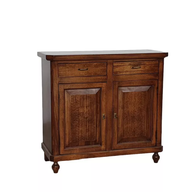 Credenza 2 Porte Napoletana In Legno, Noce Bassano, 105*45*98 H