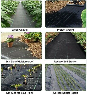 Heavy Duty Weed Control Fabric Membrane Garden Ground Cover Mat Landscape 90Gsm