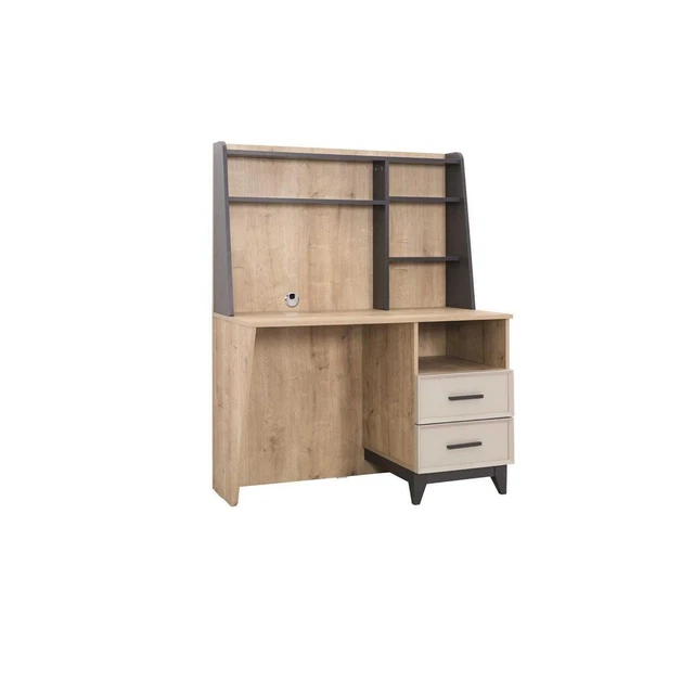 Scrivania tavolo computer marrone mobili cameretta bambini legno tavolo scaffali