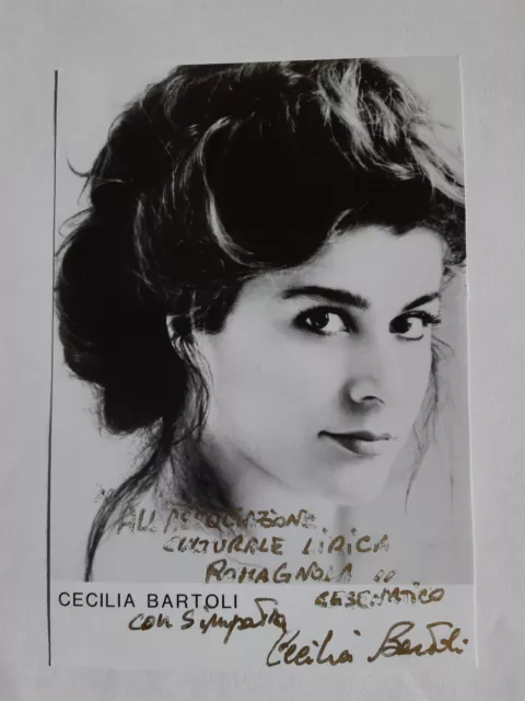 Cecilia Bartoli mezzosoprano  Foto autografata con dedica 