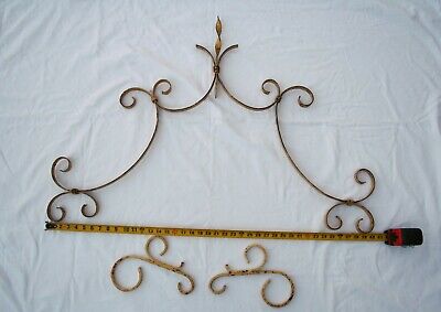 Vintage Scrollwork Curvy Wrought Iron Architectural Salvage Decorative Metal Pcs