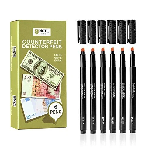 6 Pack Counterfeit Detector Pen Counterfeit Pens Bill Pens Money M...