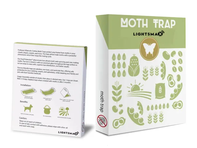 Moth Trap For Kitchen Safe, Non-Toxic With No Insecticides