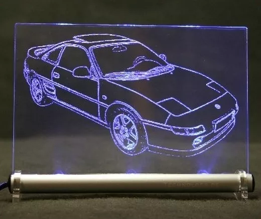 Toyota MR2 W2 LED Leuchtschild Autogravur Leuchtbild