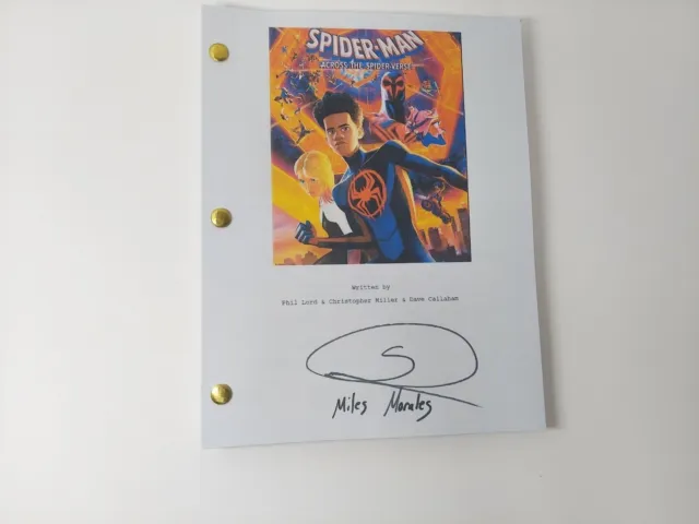 Spider-Man: Across the Spider-Verse Shameik Moore Signed Script Reprint