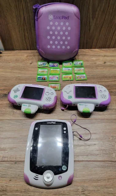 Leap Frog LeapPad - (2) Leap Frog Explorers - 13 Games - Case - Working