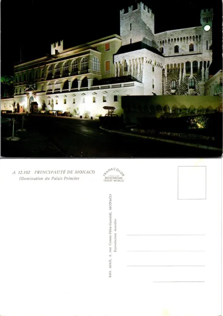 FRANCE FRENCH RIVIERA Principality of Monaco Prince's Palace Night VTG ...