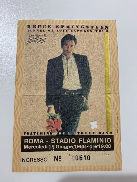 Bruce Springsteen ticket concert Roma 1988