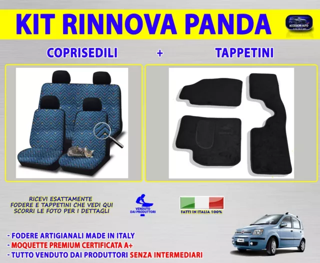 FODERE COPRISEDILI CON tappetini per Panda 169 metano tappeti auto set kit  EUR 79,90 - PicClick IT