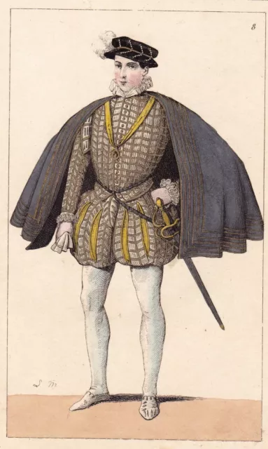 19th century color portrait of François II King of France Fontainebleau Valois Angoulême