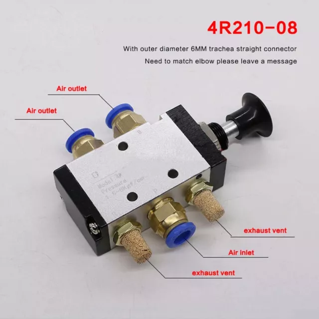 4R210-08 Hand Zug Druck Kontrolle Pneumatische Luft Ventil 5 Wege 2 Positions 1/