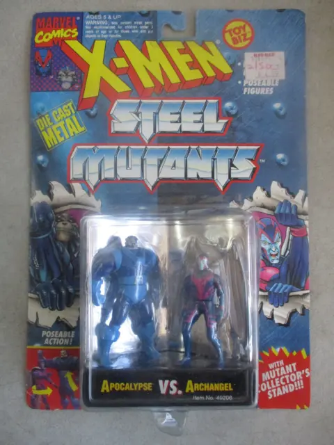 Sealed Moc 1994 X-Men Steel Mutants Apocalypse Vs Archangel 3" Figure Set Toybiz