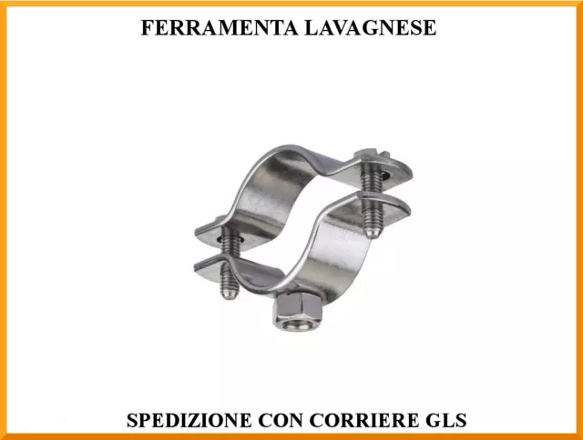 Collare fermatubo in acciaio inox aisi 316 per tubi da 1/2"-3/4"-1"/22-28-35 mm