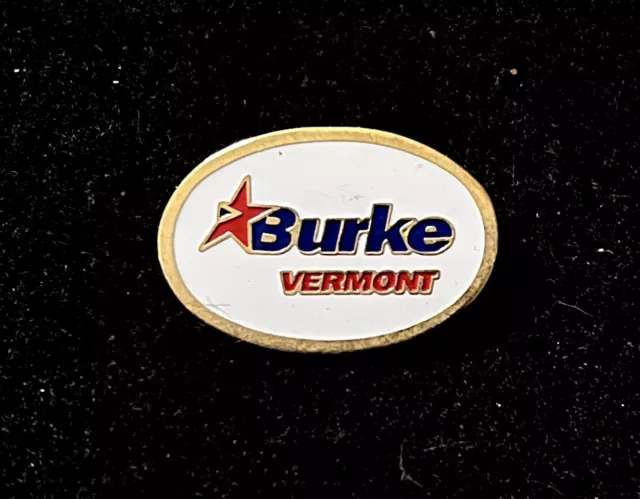 BURKE Skiing Ski Pin Badge VERMONT Resort Souvenir Travel Lapel