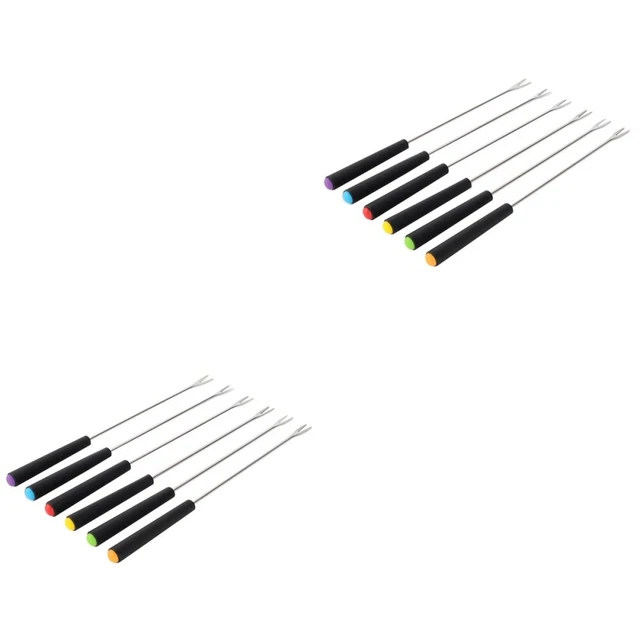 12 un. tenedores de barbacoa tenedores de cocina mores palos pinchos de barbacoa
