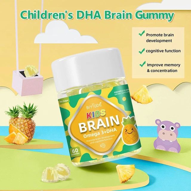 KIDS BRAIN OMEGA3 +DHA 60 Gummies Brain Focus Health Support. QXH £9.53 ...