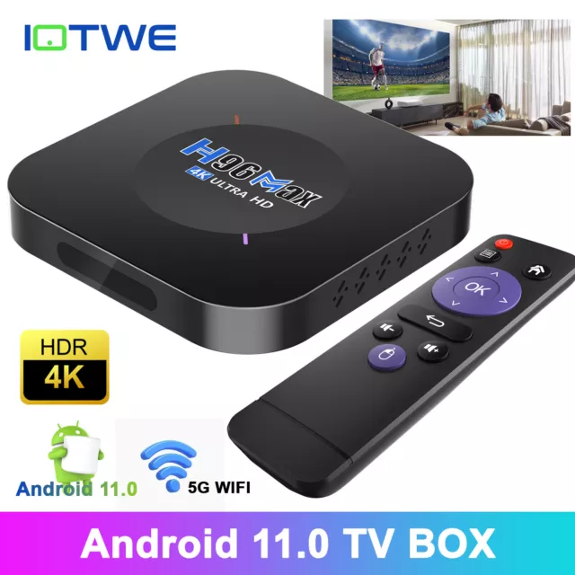 2024 Neu Android 11.0 Smart TV BOX 5G WLAN6 4K UHD 1GB+8GB 4 Core Media Player