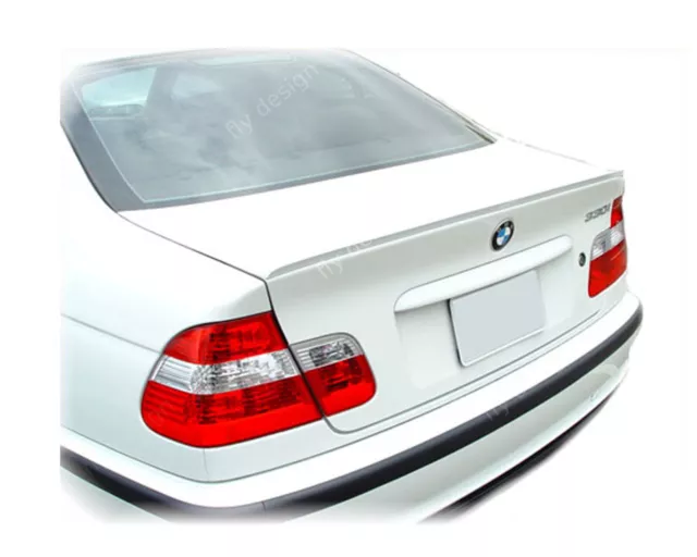 Convient pour BMW 3er e46, Spoiler Aileron Aile Arrière Coffre Lip Gris Argenté