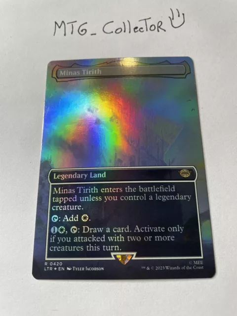 MTG 4x Minas Tirith FOIL Borderless Lot #256/341/420 - Lord of the Rings  LOTR NM