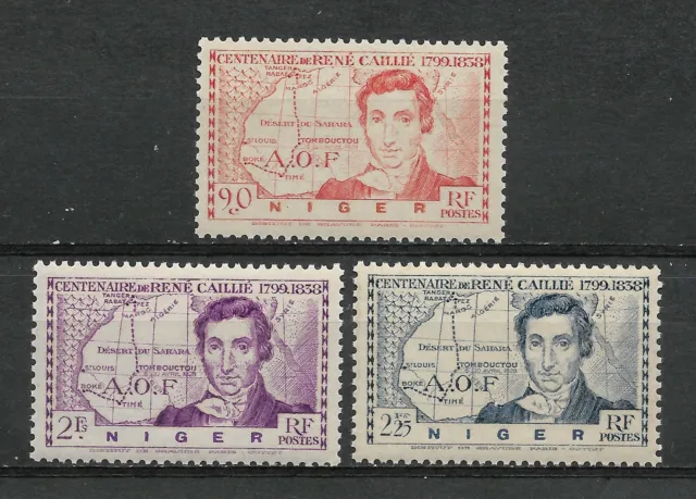 3 new stamps**. French Colony NIGER 1939 Centenary of the death.....(8264°