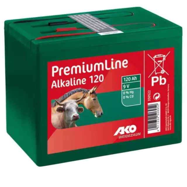 Kerbl AKO Batterie Alkaline 9 V 120 Ah