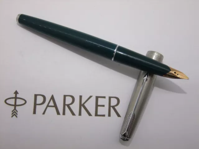 A Lovely Teal Parker 65 Classic, MEDIUM ITALIC 14K Nib, Serviced (L403)