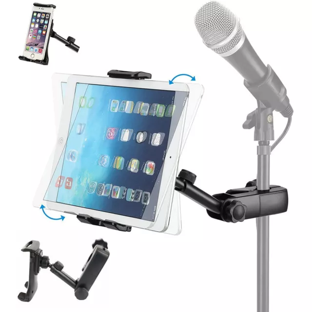 iPad Tablet Holder for Microphone Stand Music Stand Clamp Phone Holder Universal