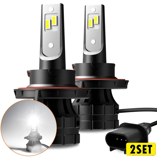 2Set AUXITO H13 9008 LED Headlight Bulbs High Low Beam Bright White CANBUS Z1