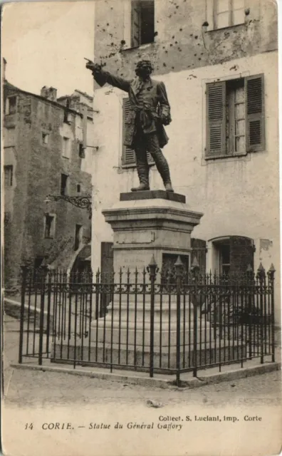 CPA CORSE CORTE Statue du General (804747)
