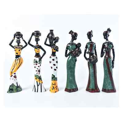 3pcs/Set Resin African Figure Women Sculpture, Tribal Lady Figurine Statue Decor