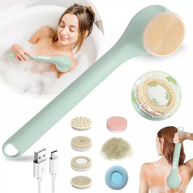 Spazzola per corpo spazzola elettrica per schiena doccia spazzola per massaggio spazzola da bagno per spa