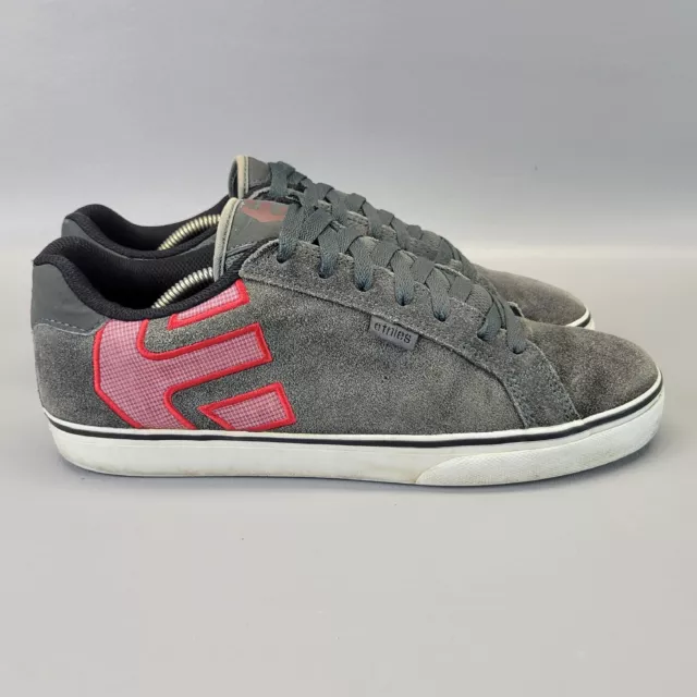 Etnies Fader V Fusion Distressed Gray Suede Mens 10 Athletic Skate Sneaker Shoes