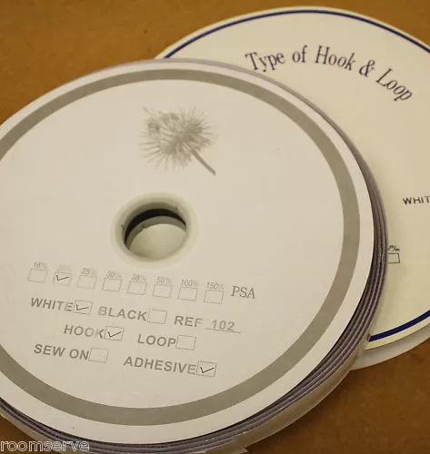 20mm Self Adhesive Hook&Loop Tape - 2 x 25m Reels