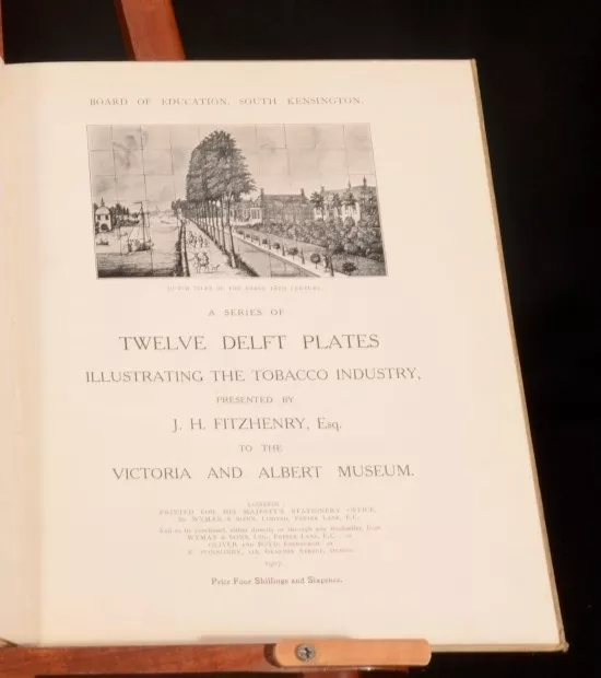 1907 Series of Twelve Delft Plates Fitzhenry Tobacco Industry Illustrated 2