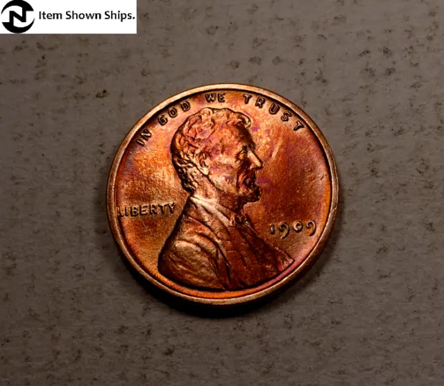 1909 VDB Lincoln Wheat Penny Cent ~ Gem BU++ (red) ~ (W212)