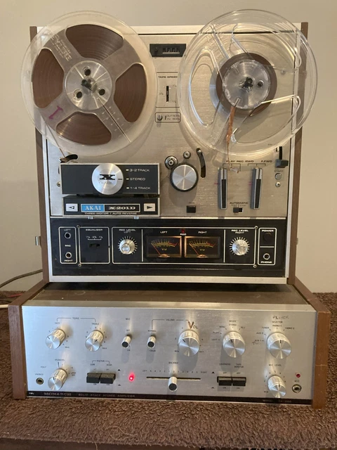 VINTAGE AKAI X201D Reel to Reel Stereo tape recorder 3-2 track stereo ...