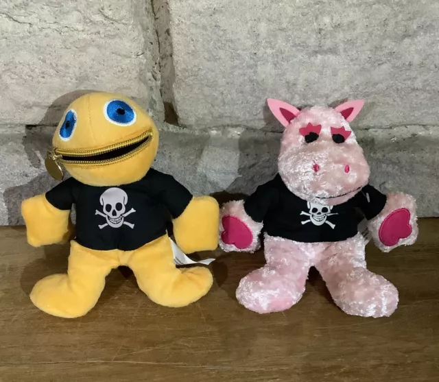 Rainbow Zippy And George TV Plush Soft Toys With Pirate Tops Rare 7”