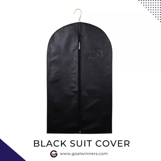 Abito nero 40"" cappotto abito indumento da viaggio borsa portaoggetti vestiti cerniera copertura antipolvere