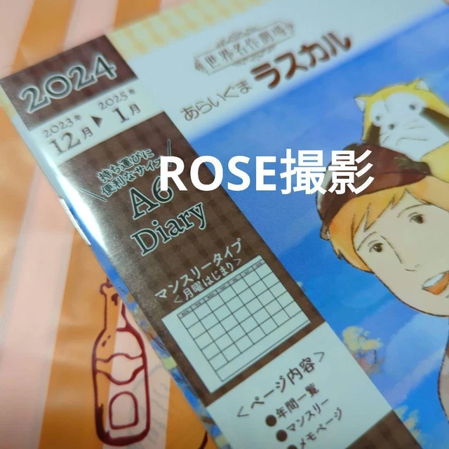 RASCAL WORLD MASTERPIECE Schedule Book Notebook 2024 A6 Size Cute 29.