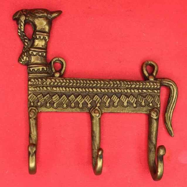 Camel Shape Antique Style Handmade Brass Cap Cloth Towel Key Wall Hanger Hook