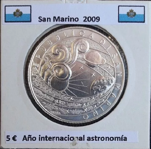 5 euros San Marino 2009 Anno internazionale dell astonomia (Plata)