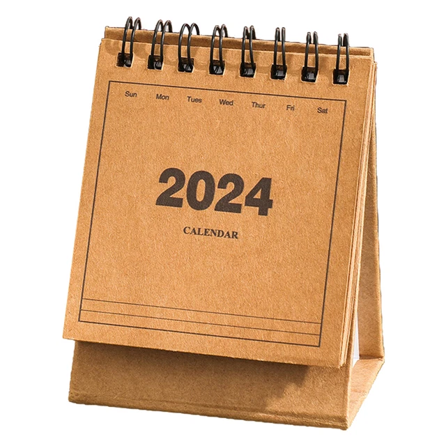 SAFE TO USE Mini Calendar 20232024 Desk Standing Flip Monthly Planner