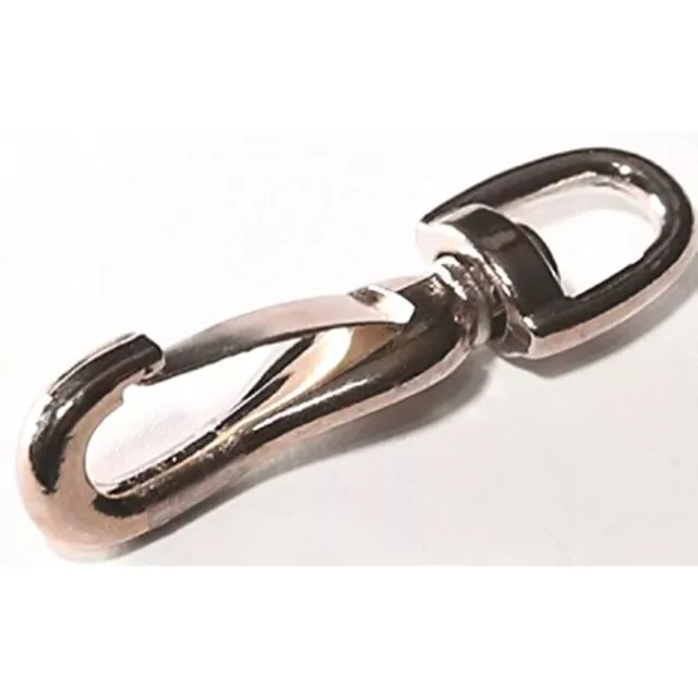 Baron 334-1/4 Steel Round Swivel Eye Spring Snap with 3/16" Opening, 20 lb, Zinc