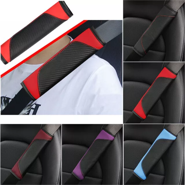 CAR SEAT BELT Cover Pads Safety Cushion Covers PU Leather Shoulder Strap Pad  AU $12.58 - PicClick AU
