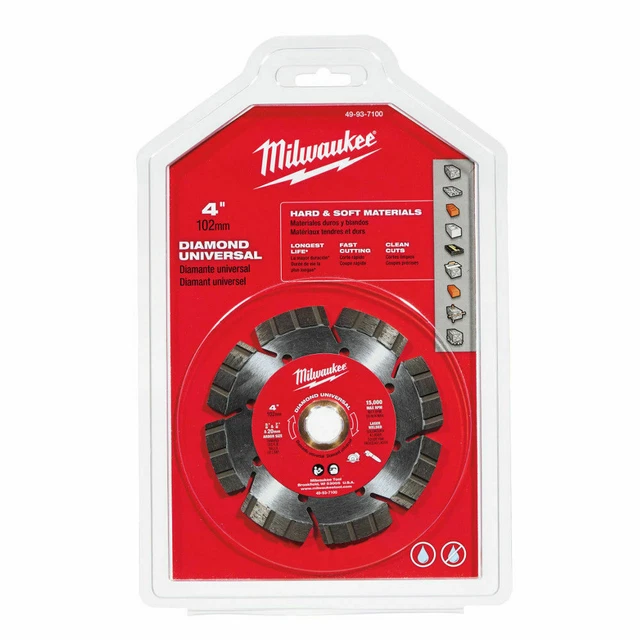 Milwaukee 49-93-7100 4 in Diamond Universal Segmented-Turbo Saw Blade