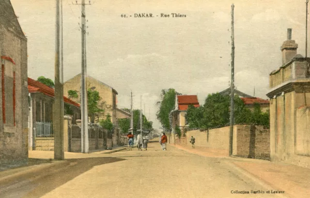 Carte SENEGAL DAKAR Rue Thiers