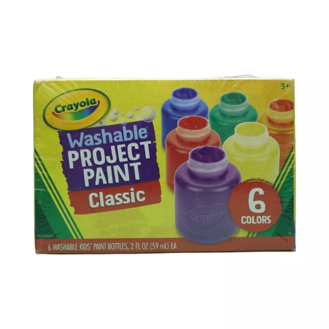 Crayola: 6 Ct. Washable Kids'' Paint 2-Oz. Bottles Assorted Colors Non-Peggable