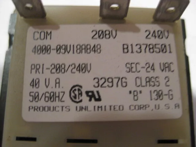 Products Unlimited Transformer 11172101  277v to 24v 40va NEW  Item is new and h