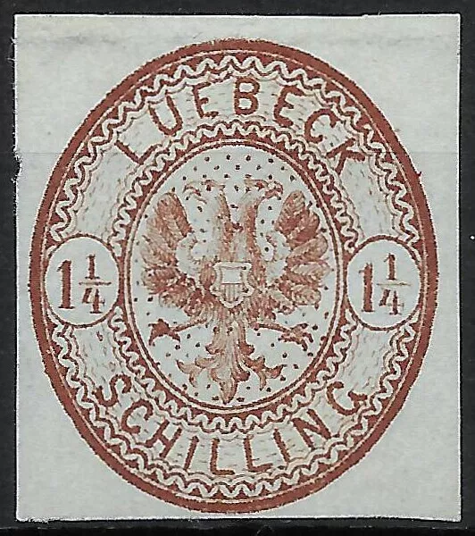 LÜBECK 1864 : MiNr. 13: 1 1/4 Schilling : ungebraucht